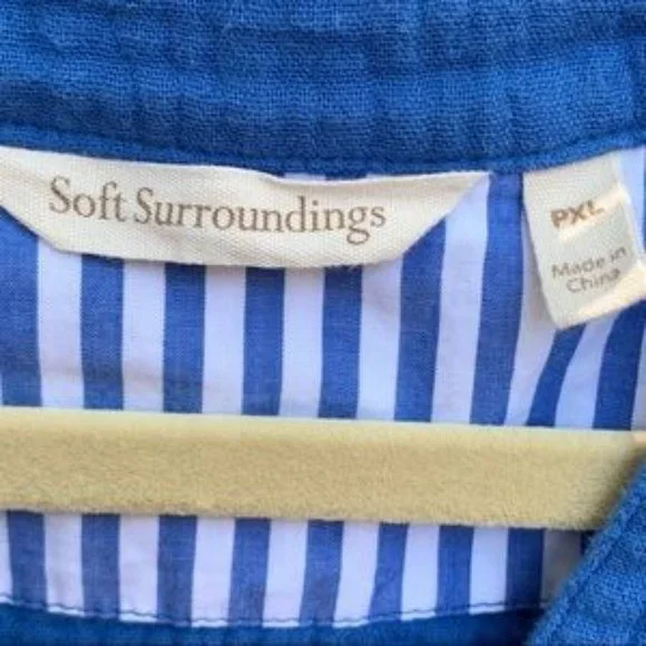 Soft Surroundings Santorini Blue Gauze Tunic - Picture 4 of 8